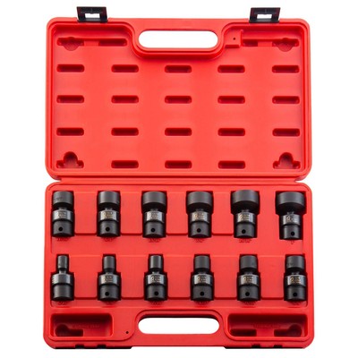 3690, 3/8 Inch Drive Universal Impact Socket Set, 12-Point, 12-Piece, SAE, 5/...