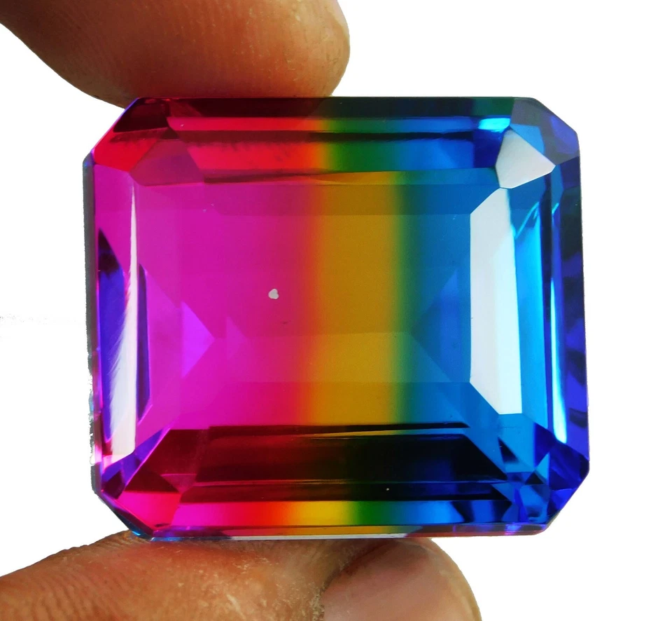 Natürlicher 76,50 ct brasilianischer Wassermelonen-Turmalin Smaragdform loser... - Bild 4 von 4