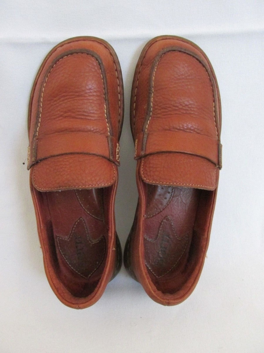 Born Brown Leather Loafers Moccasins Slip on Shoes Women display picture 2