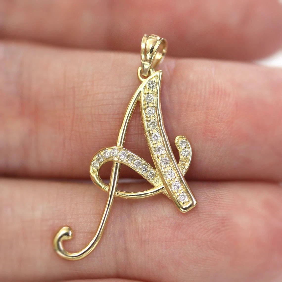 Gold a hotsell letter pendant