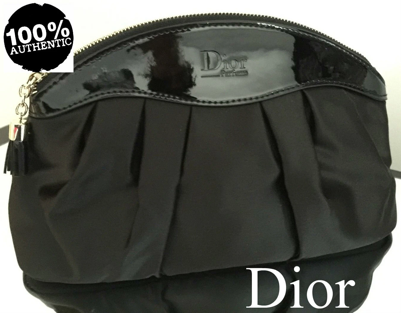 100 % AUTHENTIQUE LTD Edition DIOR Poison COUTURE BEAUTÉ ~ MAQUILLAGE ~ SAC SATIN DE VOYAGE