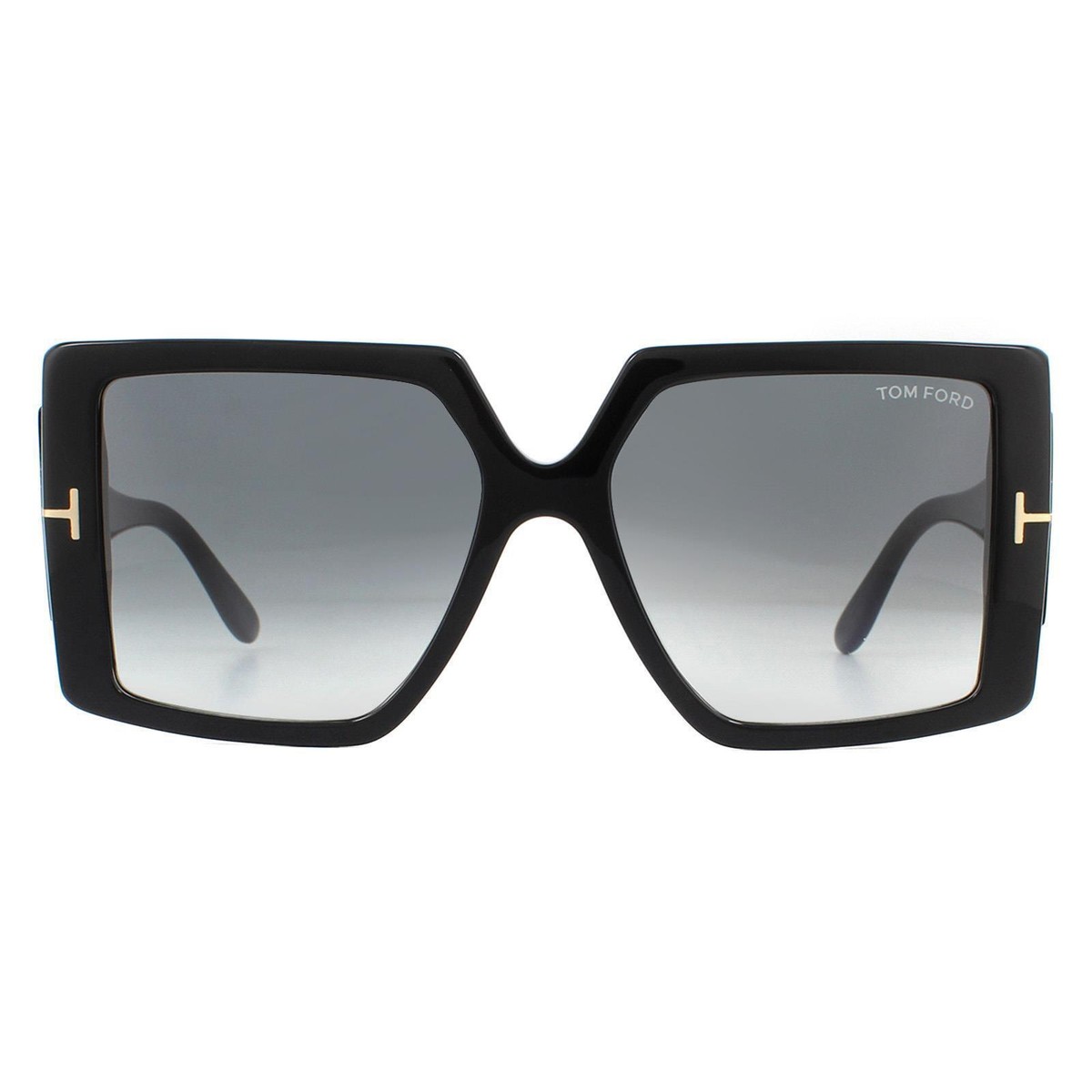 Tom Ford Sonnenbrille Quinn FT0790 01B Glänzend Schwarz Grau 