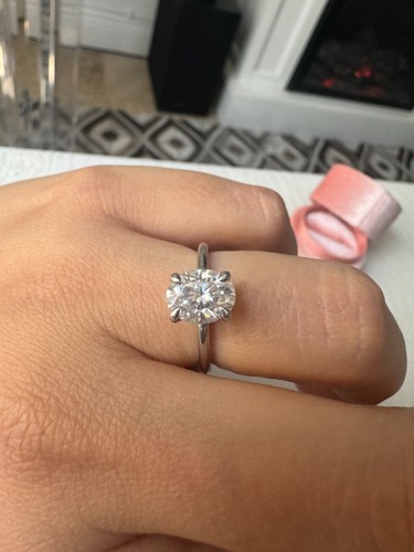 Sterling Silver 925 Moissanite Engagement & Wedding Set Rings - Picture 18 of 24