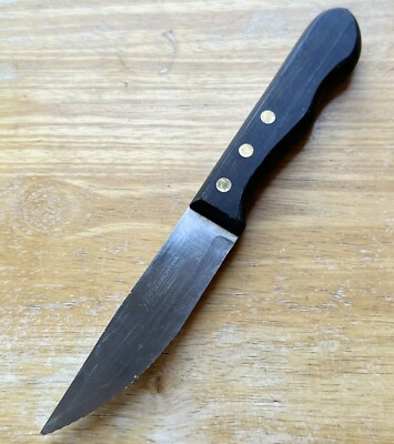 Vintage TRAMONTINA 4.5  Blade High Carbon Stainless Steak Knife w/ Wood Handle