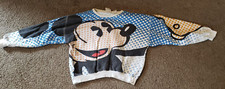 NICE Vintage 1980's Mickey  Co. Mouse Sweater Polka Dot Blue Women's M Medium
