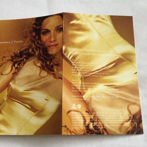 MADONNA - FROZEN / SHANTI * ASHTANGI 1998 UK CASSINGLE MAVERICK WILLIAM ORBIT - Picture 3 of 6