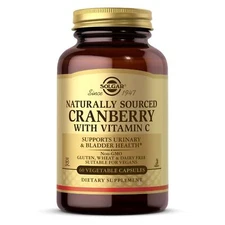 Solgar Natural Cranberry with Vitamin C 60 Vegetable Capsules