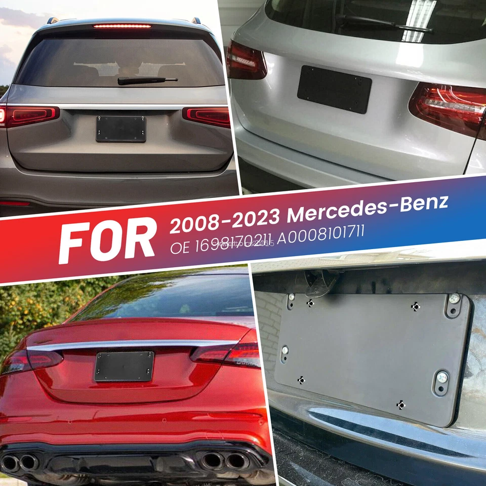 Soporte de placa de matrícula trasera para Mercedes-Benz CL GL S500 S550 S63 AMG Foto 4 de 4