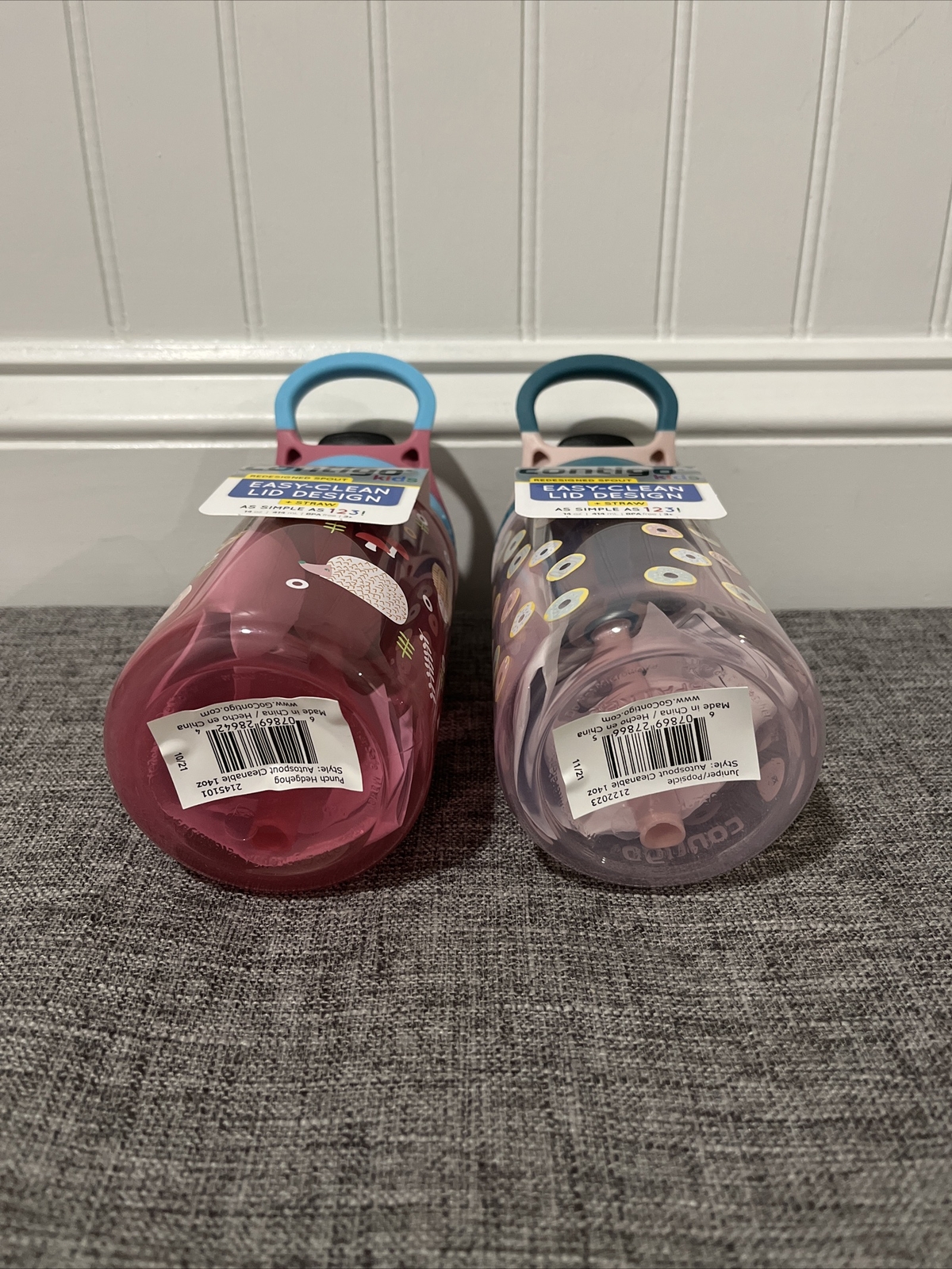 CONTIGO KIDS 14 OZ. LOT OF 2 EASY CLEAN WATER BOTTLE UNICORN SHARK BOY GIRL NEW