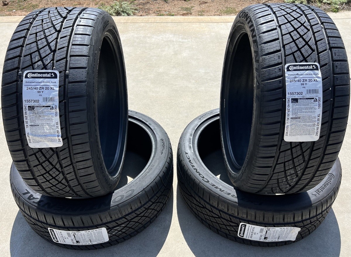 FOUR BRAND NEW Continental ExtremeContact DWS06+ 245/40ZR20 99Y