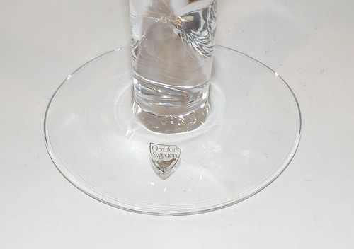 STUNNING ORREFORS SWEDEN CRYSTAL RIVER 11 1/2" CANDLESTICK CANDLE HOLDER - Picture 4 of 6