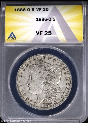 1886-O $1 Morgan Silver Dollar ANACS VF 25