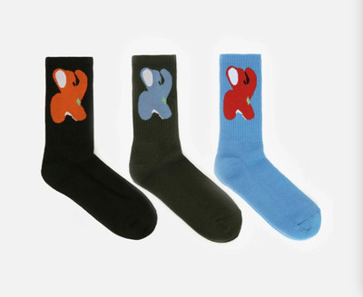 J.W. Anderson Elephant Sock 3 Pack - NEW - Men's Size Large