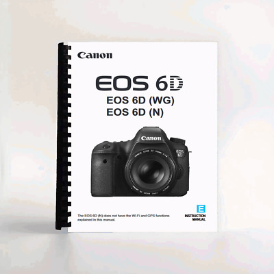 Instruction Manual for Canon EOS 6D | eBay