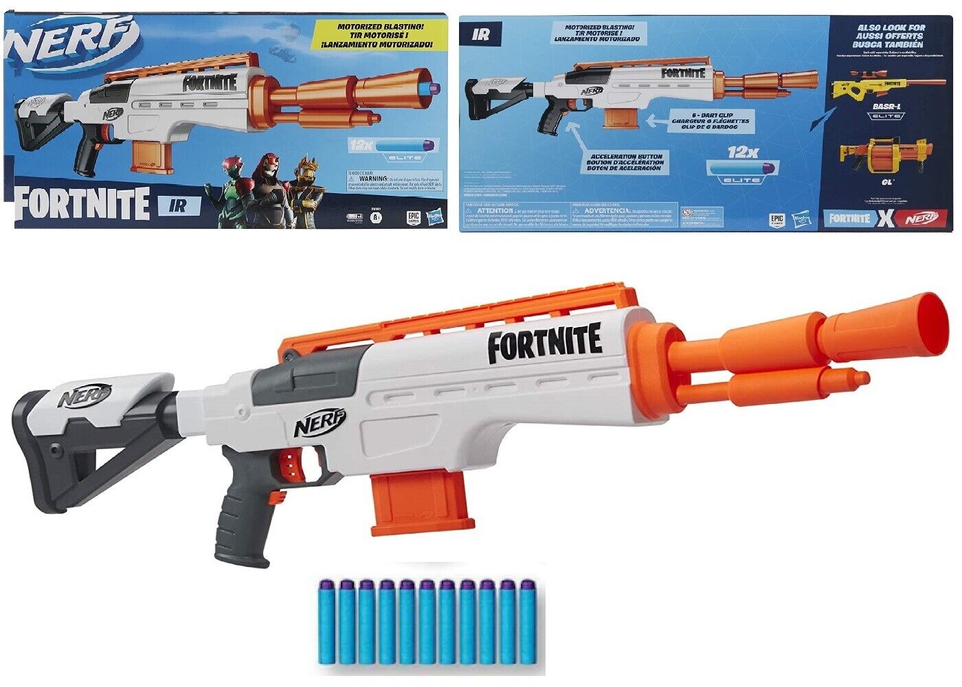 steno oplichterij mengen Nerf Fortnite IR Motorised Blaster Ages 8+ Toy Gun Fire Play Infantry Rifle  Gift 630509967810 | eBay