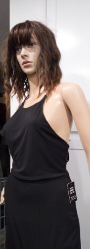 EXPRESS Maxi sexy Riemenrücken ~ schwarzes Kleid mit Schlitz XS NEU MIT ETIKETT $ 79,90 - Bild 10 von 11