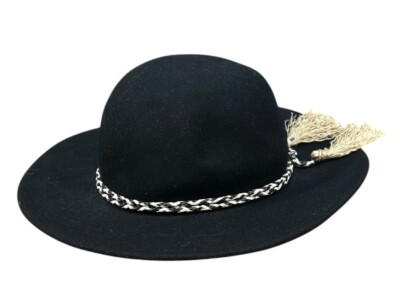 Brixton Stills Black Hat Piper Wool Felt Floppy Hat Wide  display picture 1