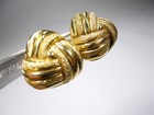 Earrings Sterling Silver 925 . Gold Vermeil Knot Stud Post