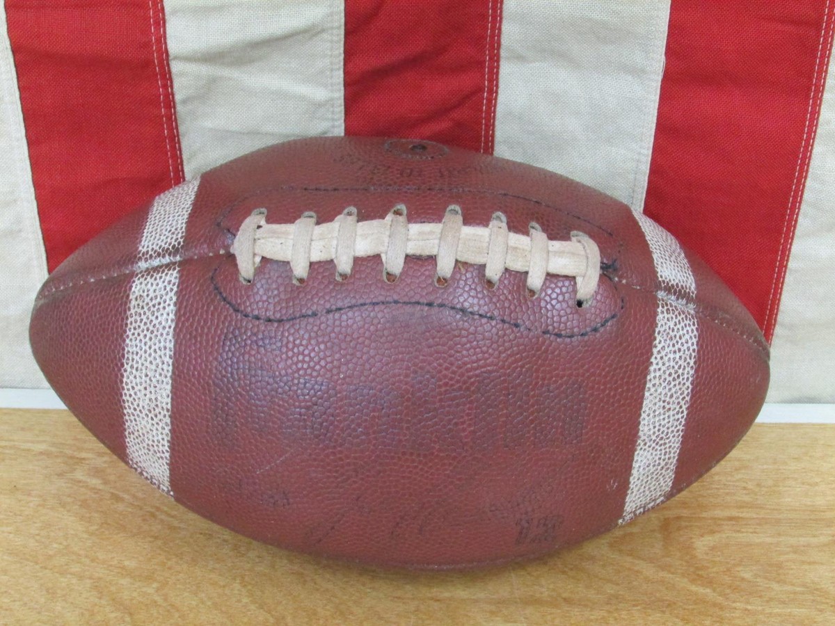 Vintage Franklin Official Leather Football w/Laces Joe Namath