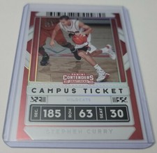 2020-21 Panini Contenders Draft Picks Campus Ticket #1 Stephen Curry