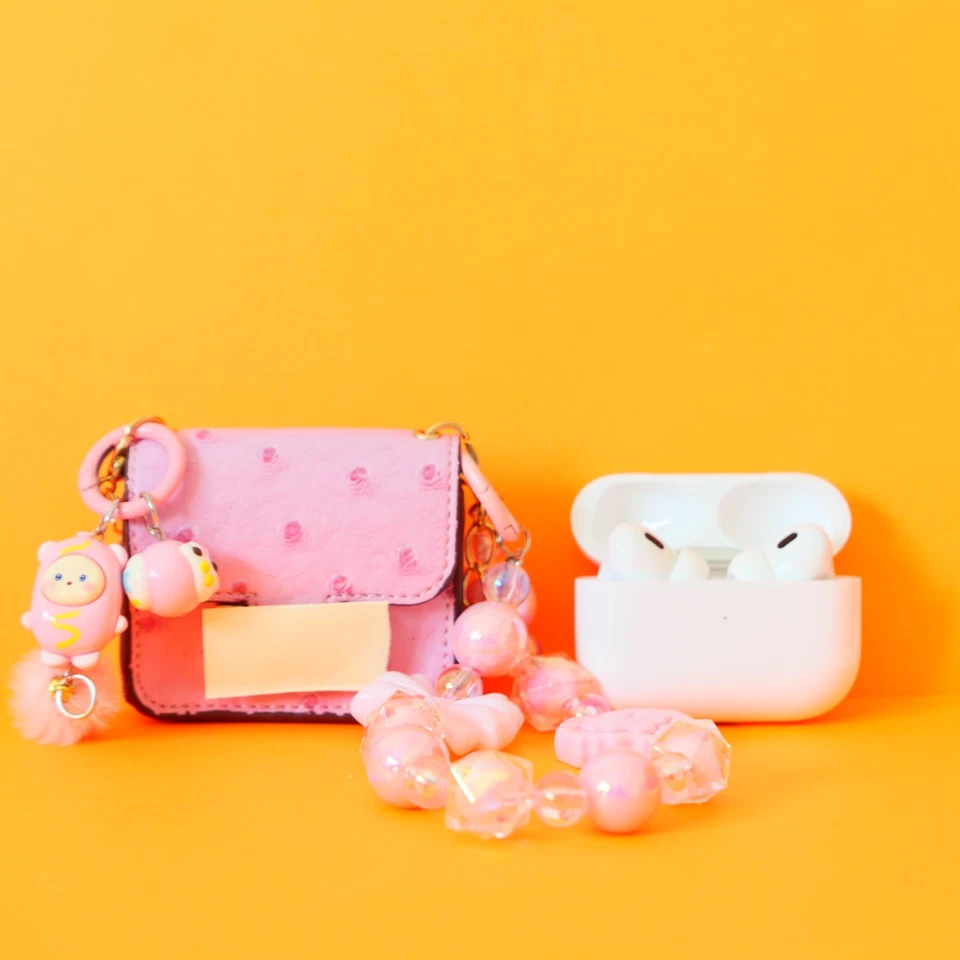 Leather Mini KK Bag H Family Key Lipstick Bag Key Chain Pendant Accessory - Image 4 of 4