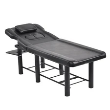 Black Heavy Duty Massage Table Adjustable Facial Bed Salon Spa And Beauty Bed