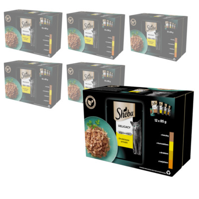 Sheba Delikatesse Geflügelgeschmack in Gelee 72x85g Feuchtfutter für Katzen