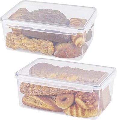 Lar Bread Box for Kitchen Counter, Airtight Bread Stora