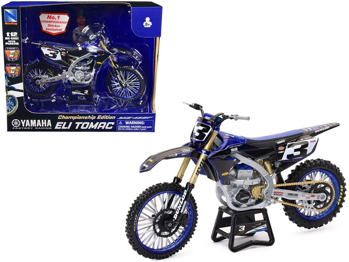 NEWRAY 1/12 ダイキャスト ヤマハ YZ450F Eli Tomac Amazon.com: NewRay Toys Yamaha YZ450F Motocross of Nations