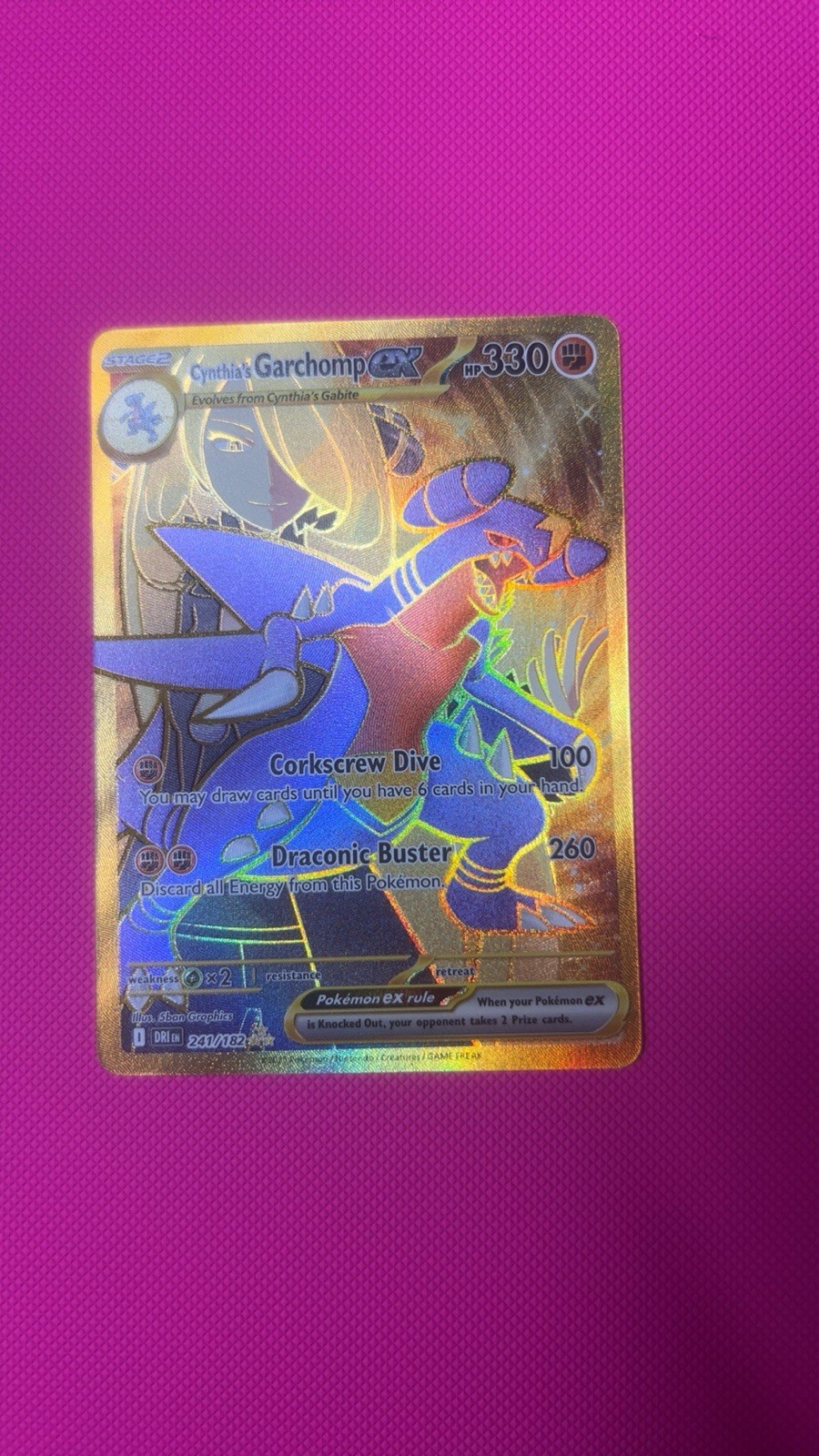 Cynthia's Garchomp EX 241/182 Sv10: Destined Rivals Holo Hyper Rare