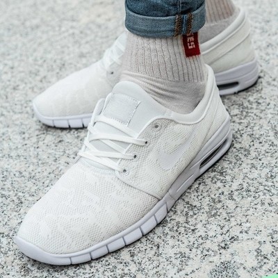 nike sb stefan janoski max trainers in white