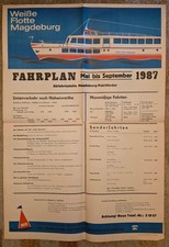 DDR Fahrplan Magdeburger Verkehrsbetriebe "Wei&szlig;e Flotte" von 1987