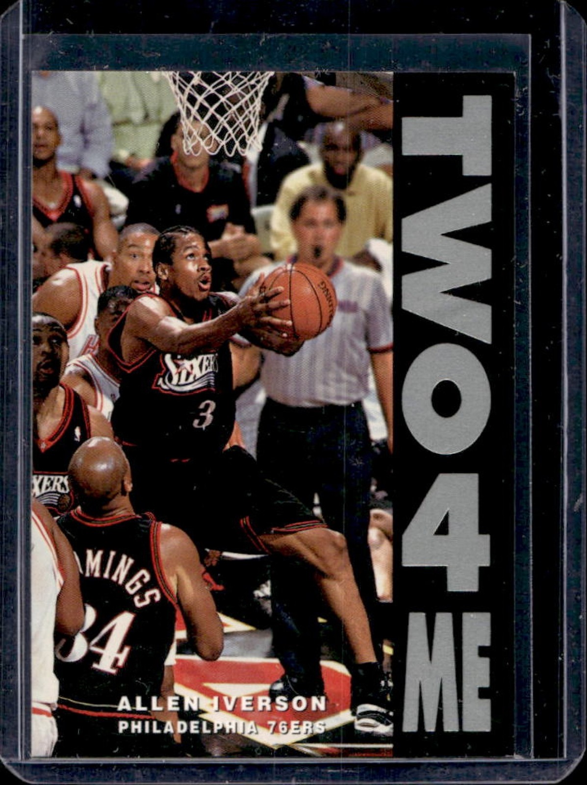 1998-99 Skybox Metal Universe Allen Iverson Two 4 Me Zero You #3 TZ 76ers