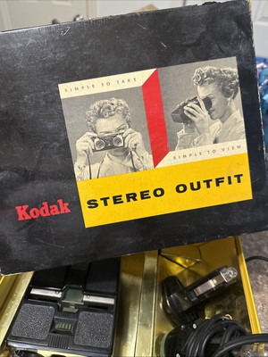 Kodak Stereo Camera Stereo Outfit Set With Viewer! And Exposure