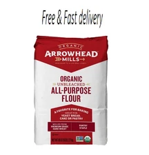 Arrowhead Mills Unbleached Organic All Purpose Flour, 5 lb Bag NEW
