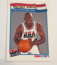 DREAM TEAM MICHAEL JORDAN 1992 HOOPS USA BASKETBALL CARD 579 ICONIC PHOTO MINT