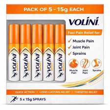 Volini Spray Muscle, Joint  Neck Pain Relief 5 X 15g FREE SHIP Exp 2027