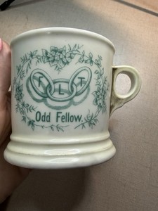 C.T. Altwasser shaving mug signed ODD FELLOW Rare and Unique