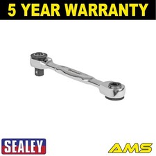Sealey Micro Ratchet Bit Driver & Wrench 1/4"Sq & 1/4"Hex Drive AK6972