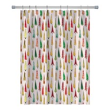 RV Shower Curtains 47x64 Inch Forest Mountain Happy Camper Colorful Fabric