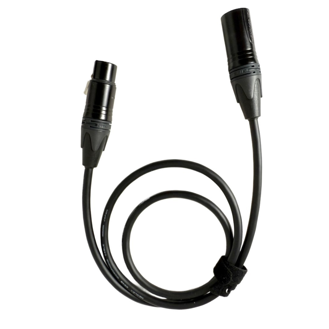 1 FT MOGAMI 2534 MIC CABLE NEUTRIK GOLD XLR CONNECTORS - CUSTOM