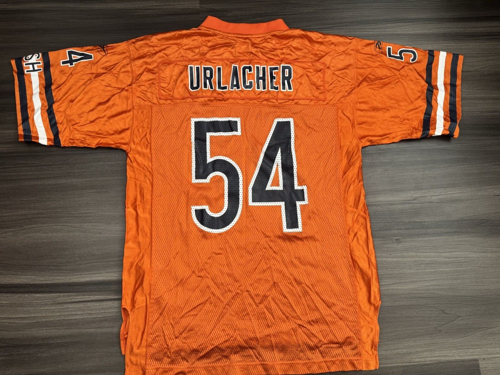 Reebok Chicago Bears Brian Urlacher #54 NFL Alternate Orange Home Jersey Men’s M thumbnail 6