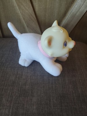 Blue-Box Go Bye Bye Kitty Plush Toy Vinyl Head Cat white pink collar 