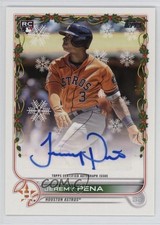 2022 Topps Holiday Mega Box Auto /50 Jeremy Pena #WHA-JP Auto 06bg