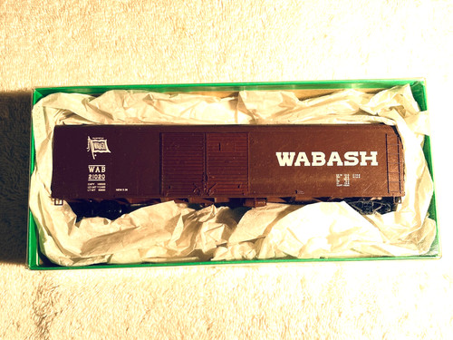 Coche caja techo redondo doble puerta 50': Wabash #21020 (Bowser #55406, HO, montado) | Zustand: Used