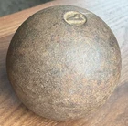 Primitive Antique Solid Cast Iron Civil War Shot Cannonball Or Shot Put 9 Pounds
