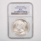 US $1 1924 VAM-5A Broken Wing NGC MS-62