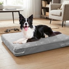 Cute Grey Bone Print Dog Bed Cover - Easy Clean  Waterproof Protection