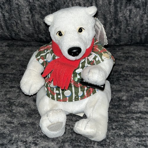 Rare VTG Coca Cola Bean Bag Plush Polar Bear - Holiday 1999 Authentic with Tags