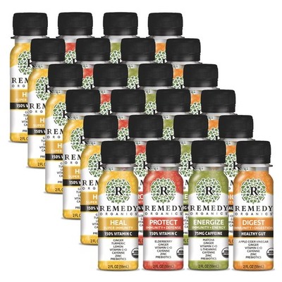 Remedy Organics Immunity Plus Shot, Variety 24Pack | Boost Energy, Brain Func...